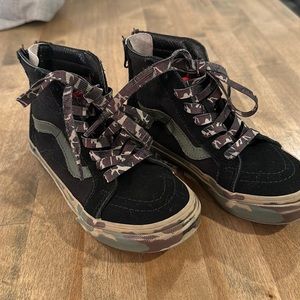 Camo high top vans. Kids size 13